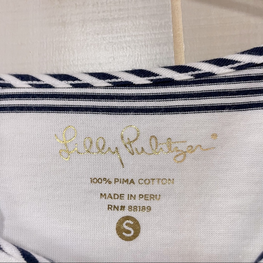 Lilly Pulitzer Navy White Marlowe Stripe Dress S - Picture 4 of 7